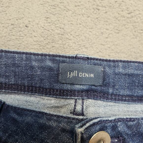 JJill Authentic Fit Jeans Womens 8 Blue Denim Slim Ankle Stretch Mid Rise Casual - Picture 4 of 11
